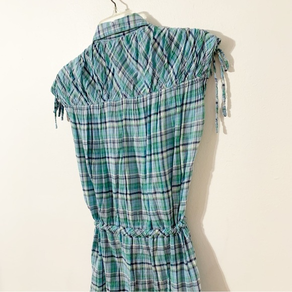 C & C California Lightweight Cotton Button Front Sport Shirtdress Pointed Collar - Picture 4 of 11